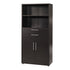 Prima Bookcase 2 Shelves with 2 Drawers and 2 Doors in Black woodgrain